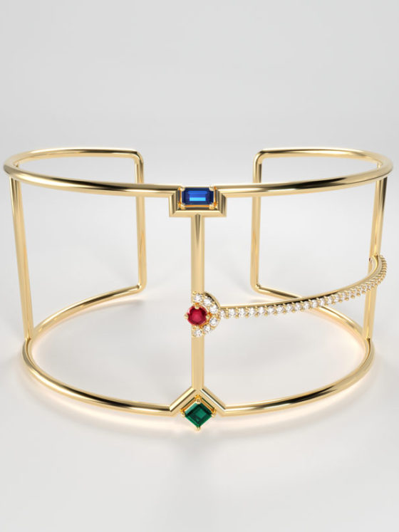 Radiance Bracelet in Gold with precious stones